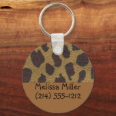 Leopard Fur Baggage ID-labels Sleutelhanger (Voorkant)