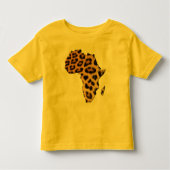 Leopard Fur-Effect Map van de AFRIKA-reeks Kinder Shirts (Voorkant)