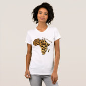 Leopard Fur-Effect Map van de AFRIKA-reeks T-shirt (Voorkant volledig)