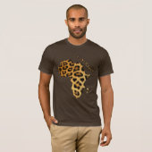 Leopard Fur-Effect Map van de AFRIKA-reeks T-shirt (Voorkant volledig)
