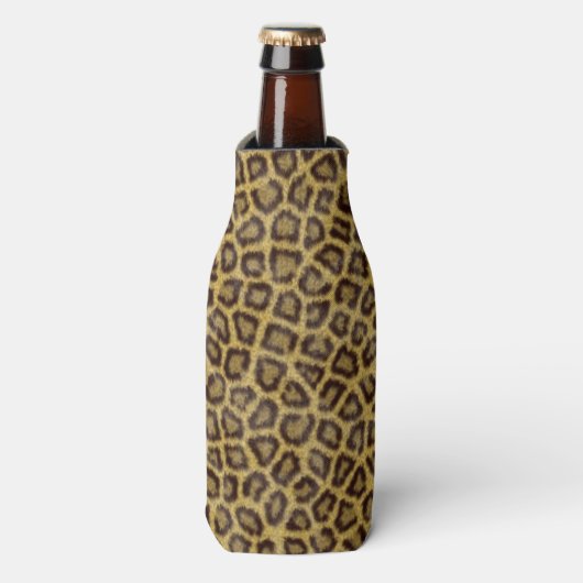 Leopard Fur Flesjeskoeler (Fles Voorkant)