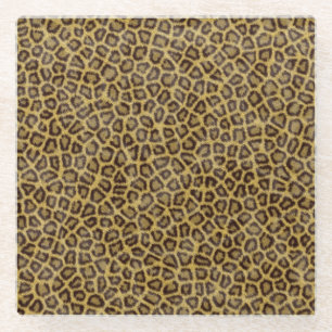 Leopard Fur Glazen Onderzetter
