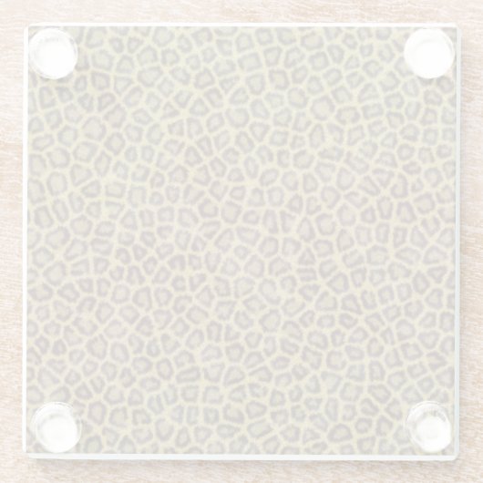 Leopard Fur Glazen Onderzetter (Achterkant)