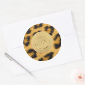 Leopard Fur Monogram Sticker (Envelop)