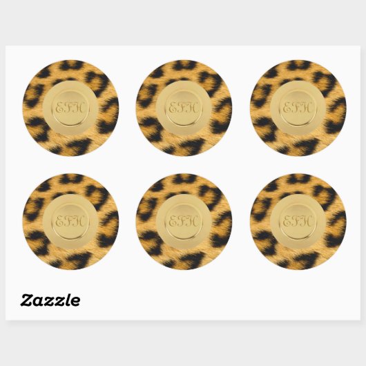 Leopard Fur Monogram Sticker (Vel)