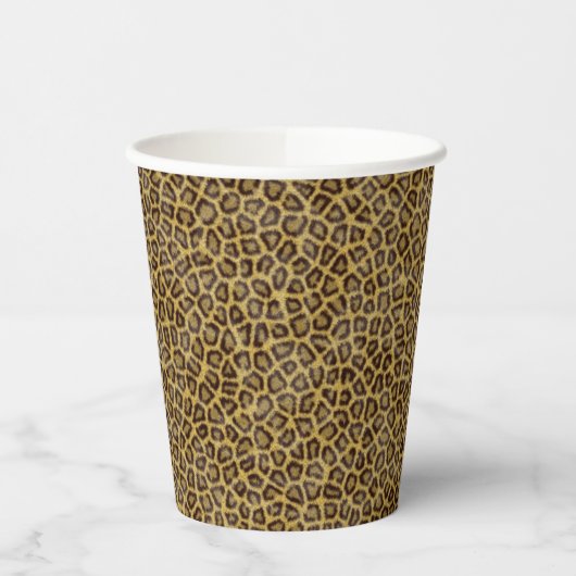 Leopard Fur Papieren Bekers (Links)