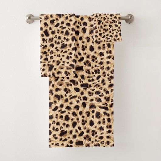 Leopard Fur Pattern Bad Handdoek (Insitu)