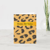 Leopard Fur Pattern Birthday Kaart (Voorkant)