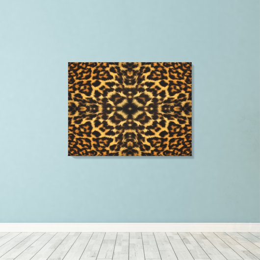 Leopard Fur Pattern Canvas Afdruk (Insitu (Houten vloer))