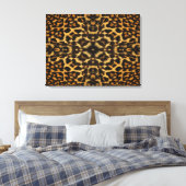 Leopard Fur Pattern Canvas Afdruk (Insitu (Slaapkamer))
