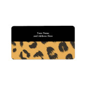 Leopard Fur Pattern Etiket (Voorkant)