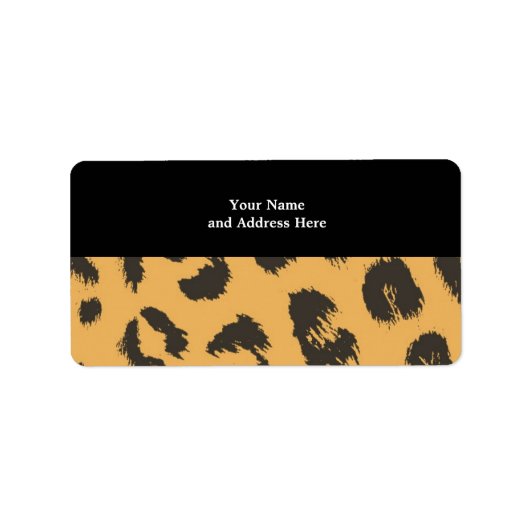 Leopard Fur Pattern Etiket (Voorkant)