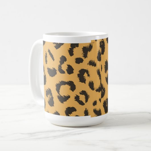 Leopard Fur Pattern Koffiemok (Voorkant links)