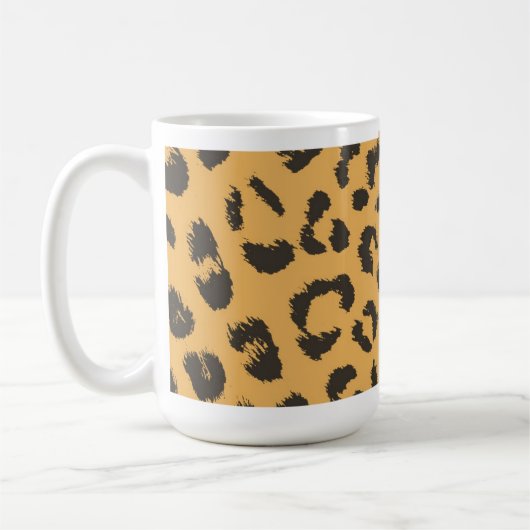 Leopard Fur Pattern Koffiemok (Links)