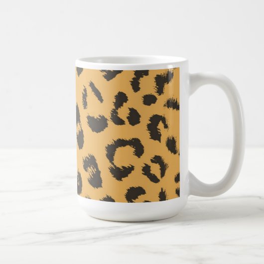 Leopard Fur Pattern Koffiemok (Rechts)