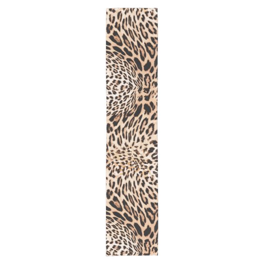 Leopard Fur Pattern Korte Tafelloper (Voorkant)