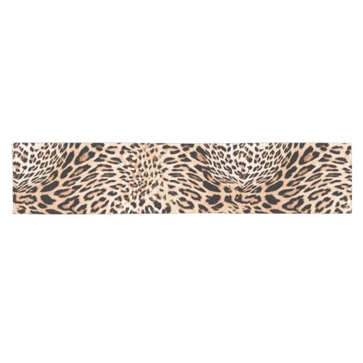 Leopard Fur Pattern Korte Tafelloper (Horizontaal)