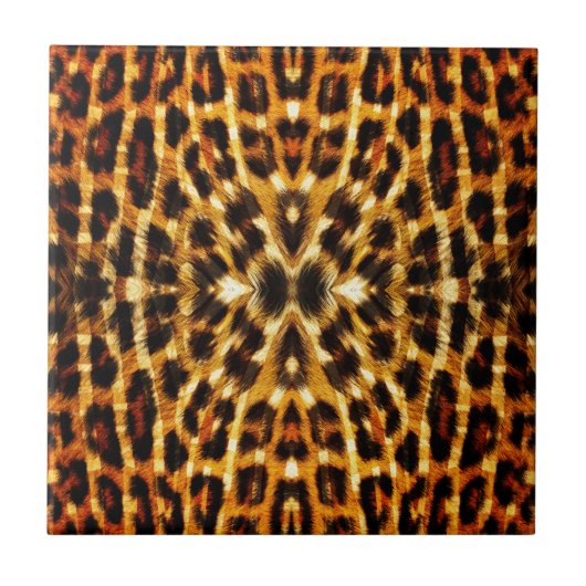Leopard Fur Pattern Tegeltje (Voorkant)