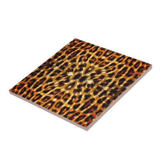 Leopard Fur Pattern Tegeltje (Zijkant)