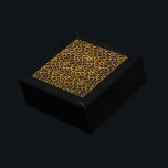 Leopard Fur Print Animal Patroon Cadeaudoosje<br><div class="desc">Deze trendy juwelendoos bevat een gesplotteerd spatbord met zwarte vlekken op een oranje-gele gouden bontachtergrond. Haal de wilde kat in je met dit coole feliene ontwerp. Het is de perfecte gedurfde,  originele zoektocht naar dierenvrienden. Bekijk onze winkel voor overeenkomende objecten.</div>