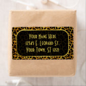 Leopard Fur Print Animal Patroon Etiket (Insitu)