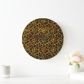 Leopard Fur Print Animal Patroon Grote Klok (Huis)