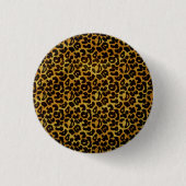 Leopard Fur Print Animal Patroon Ronde Button 3,2 Cm (Voorkant)