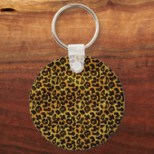 Leopard Fur Print Animal Patroon Sleutelhanger (Voorkant)