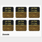 Leopard Fur Print Animal Patroon Vierkante Sticker (Vel)