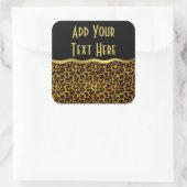 Leopard Fur Print Animal Patroon Vierkante Sticker (Tas)