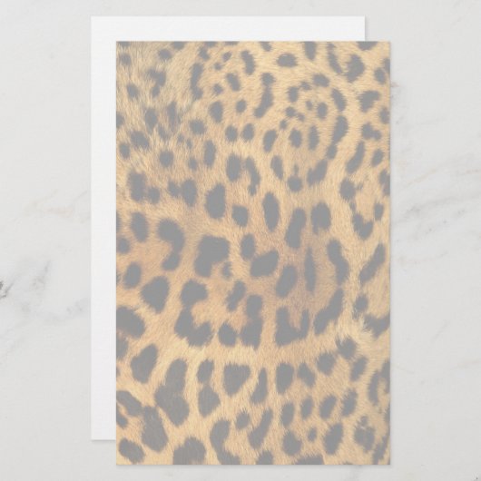 Leopard Fur Print Briefpapier (Voorkant / Achterkant)