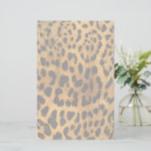 Leopard Fur Print Briefpapier (Staand voorkant)