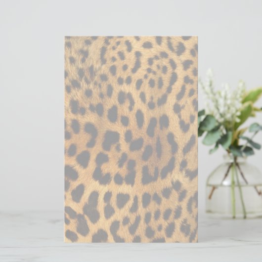 Leopard Fur Print Briefpapier (Staand voorkant)