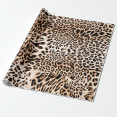 Leopard Fur Print Cadeaupapier (Uitgerold)