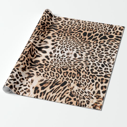 Leopard Fur Print Cadeaupapier (Uitgerold)