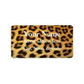 Leopard Fur Print Etiket (Voorkant)