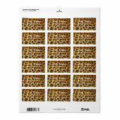 Leopard Fur Print Etiket (Full Sheet)