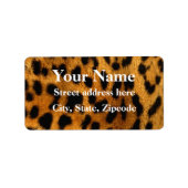 Leopard Fur Print Etiket (Voorkant)