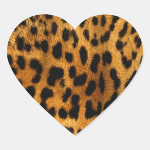 Leopard Fur Print Hart Sticker