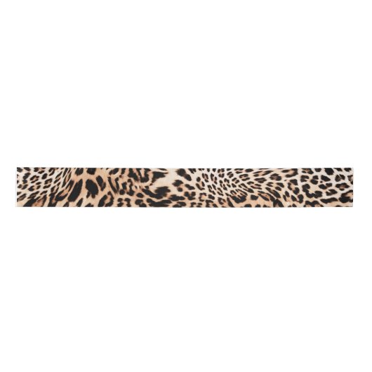 Leopard Fur Print Satijnen Lint (Voorkant)