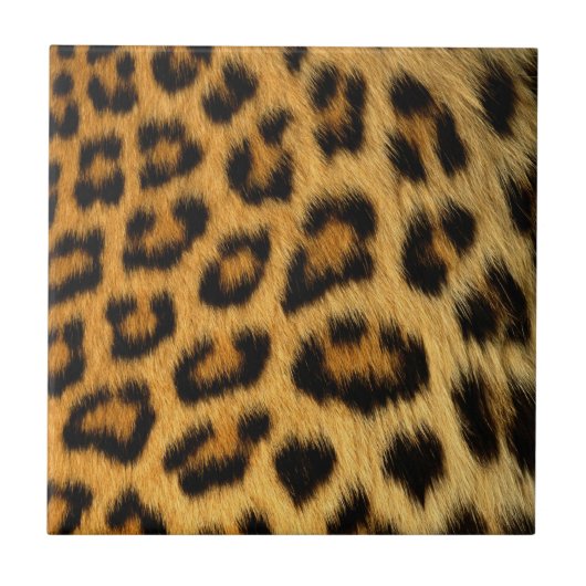 Leopard Fur Print Tegeltje (Voorkant)