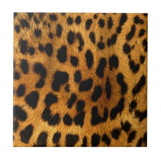 Leopard Fur Print Tegeltje (Voorkant)