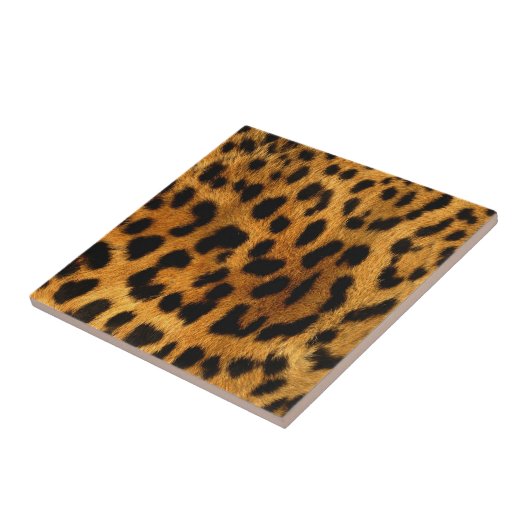 Leopard Fur Print Tegeltje (Zijkant)