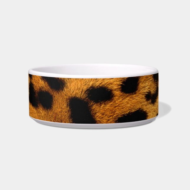 Leopard Fur Print Voerbakje (Voorkant)