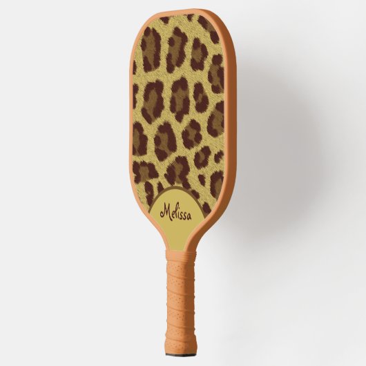 Leopard Fur-printer met persoonlijke voorkeur Pickleball Paddle (Links)