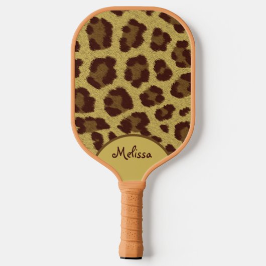 Leopard Fur-printer met persoonlijke voorkeur Pickleball Paddle (Achterkant)