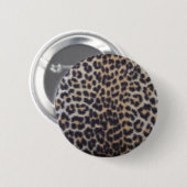 Leopard Fur Ronde Button 5,7 Cm (Voorkant /achterkant)