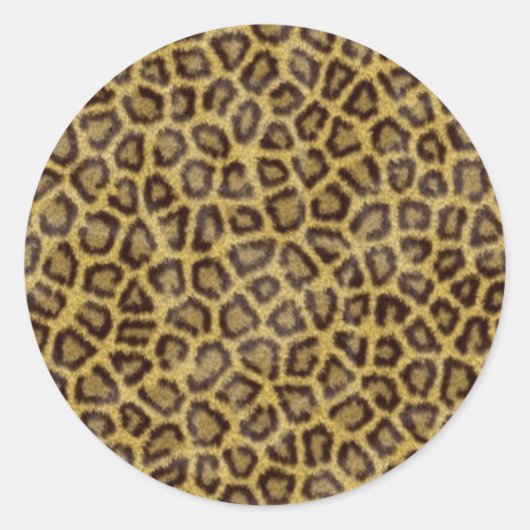 Leopard Fur Ronde Sticker (Voorkant)