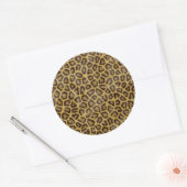 Leopard Fur Ronde Sticker (Envelop)