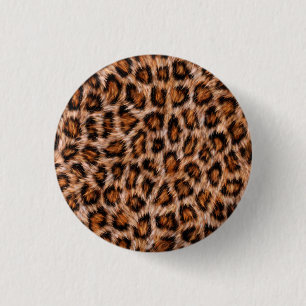 Leopard Fur Spots Pattern Ronde Button 3,2 Cm